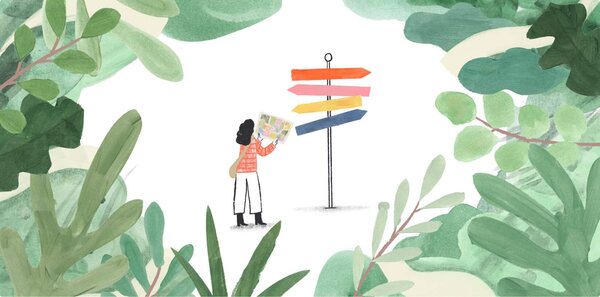 Illustration representing seeking support